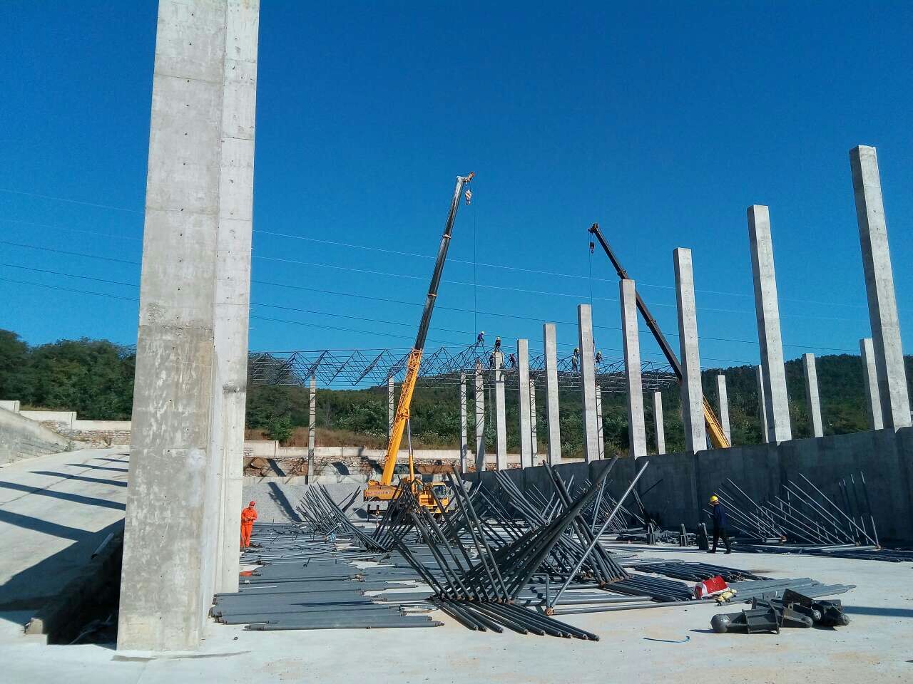 玉树搅拌站网架